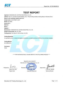 Certificado de PROBA EK IP66